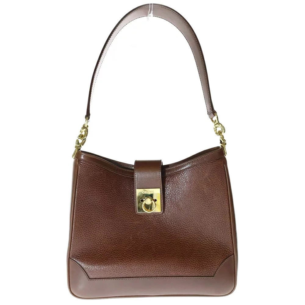 Celine Bag Handbag Leather Hobo Brown Shoulder - Picture 2 of 6